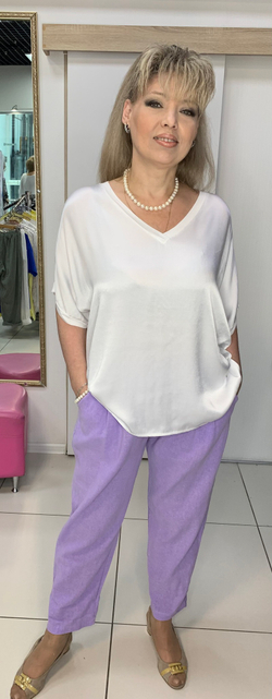 Летние итальянские брюки-момы на резинке