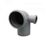 ПВХ Отвод  Ф110х50-90* (правый)  (15/1шт)