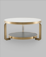 Журнальный столик Калисто 90*90 см светлая и темная керамика