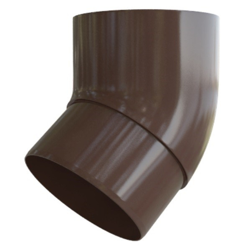 Колено трубы 45 градусов ПВХ Альта-Профиль Элит Коричневый 95 мм