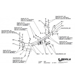 Фаркоп IMIOLA D.011 Tagaz Road Partner 2008-2011, Daewoo Musso 1993-2005(паспорт и сертификат в комплекте)(без электрики)
