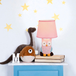 Настольный светильник 1x40Вт E14, керамика/ткань, розовый