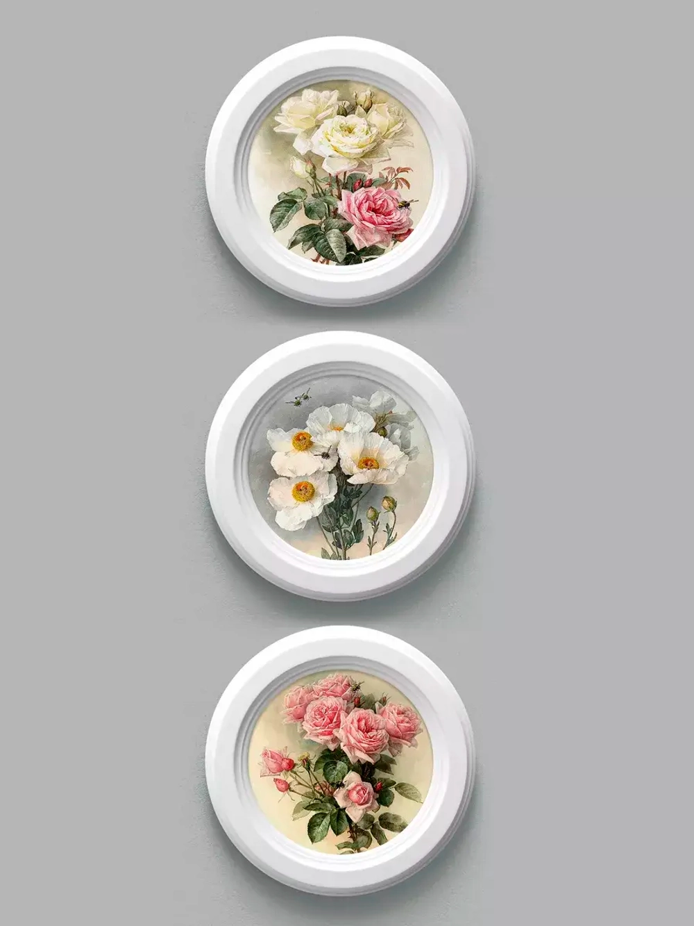 Картины на стену интерьерные на холсте 3 шт. 17.5 см