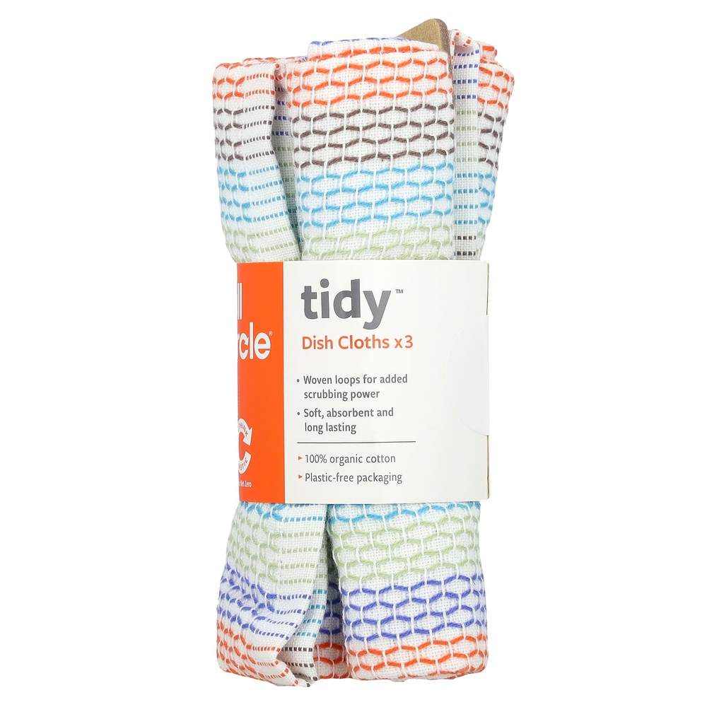Full Circle, Салфетки для посуды Tidy ™, разноцветные, 3 шт.