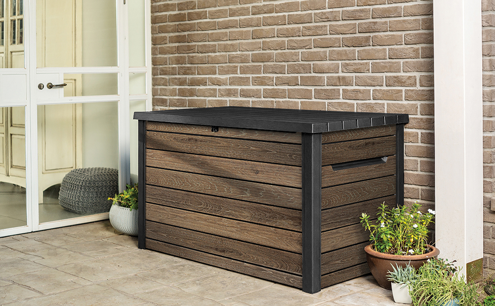 Пластиковый сундук Keter Deco deck 870 л brown