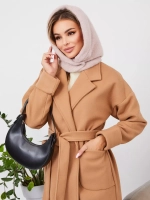 Капор зимний вязаный капюшон на флисе