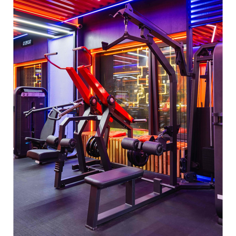 A2085 Тяга сверху. Гребная тяга. Стек 100 кг