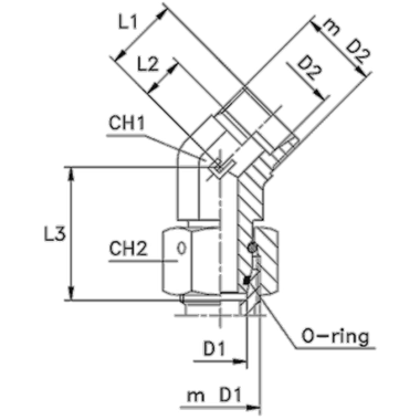 Соединение PN45 DS38 М52х2 (корпус) CAST
