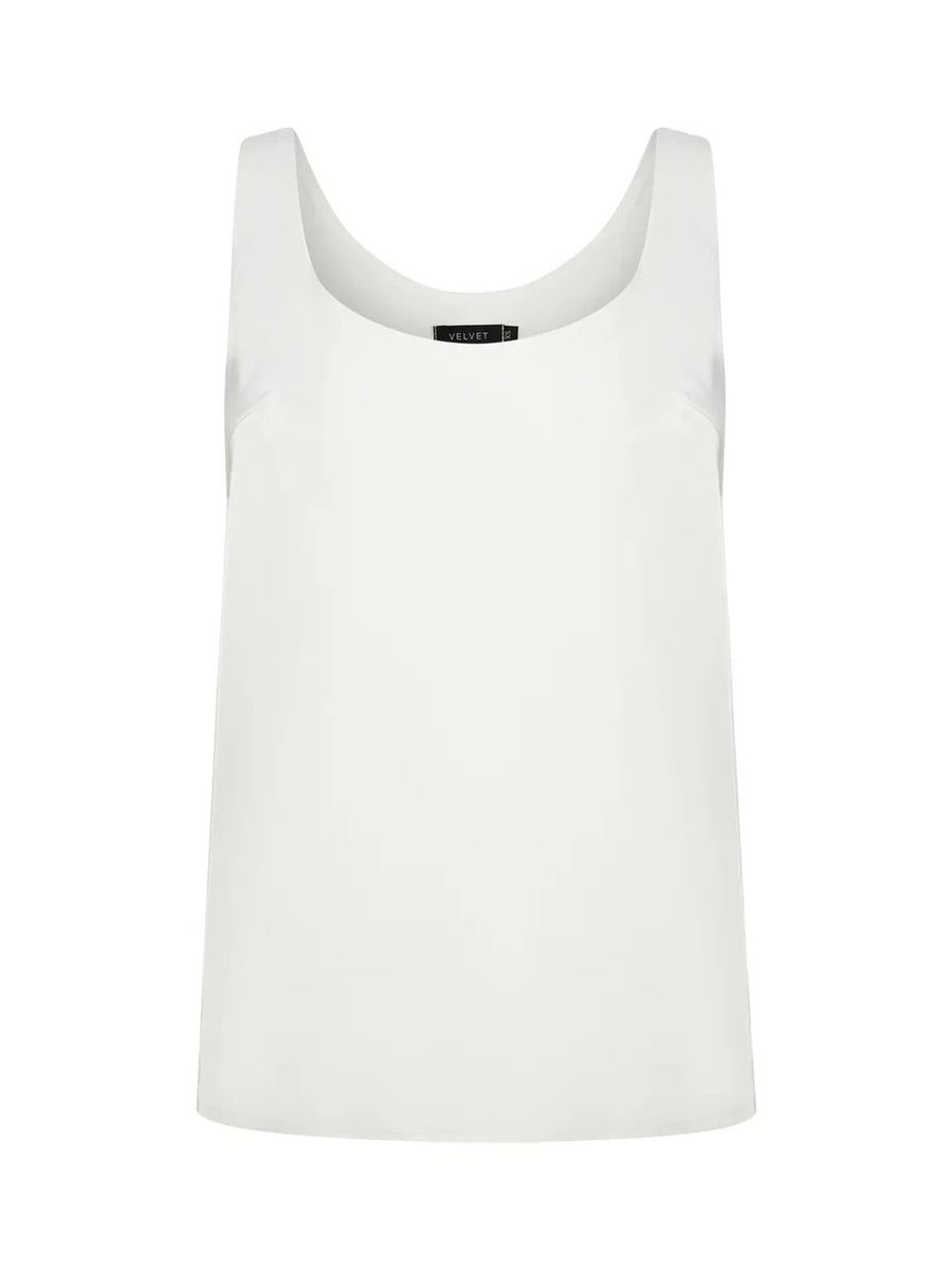 Майка из шелка молочная