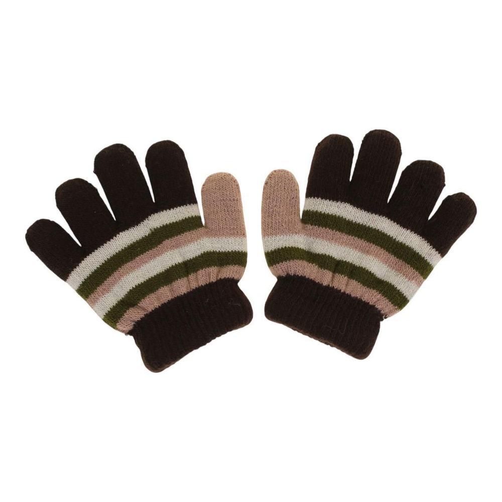 Перчатки коричневый/розовый, р-р 14. 9147135, 1 шт.