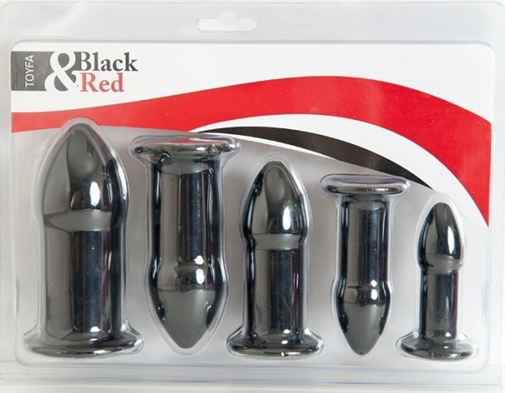 Набор из 5 чёрных втулок разных размеров