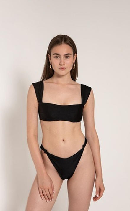 Купальник раздельный с широкими лямками "Черный"