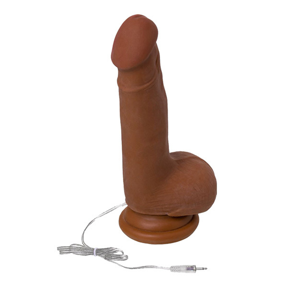 Коричневый вибратор-реалистик 19см ToyFa RealStick Elite Mulatto Mr Lopez 981104-1