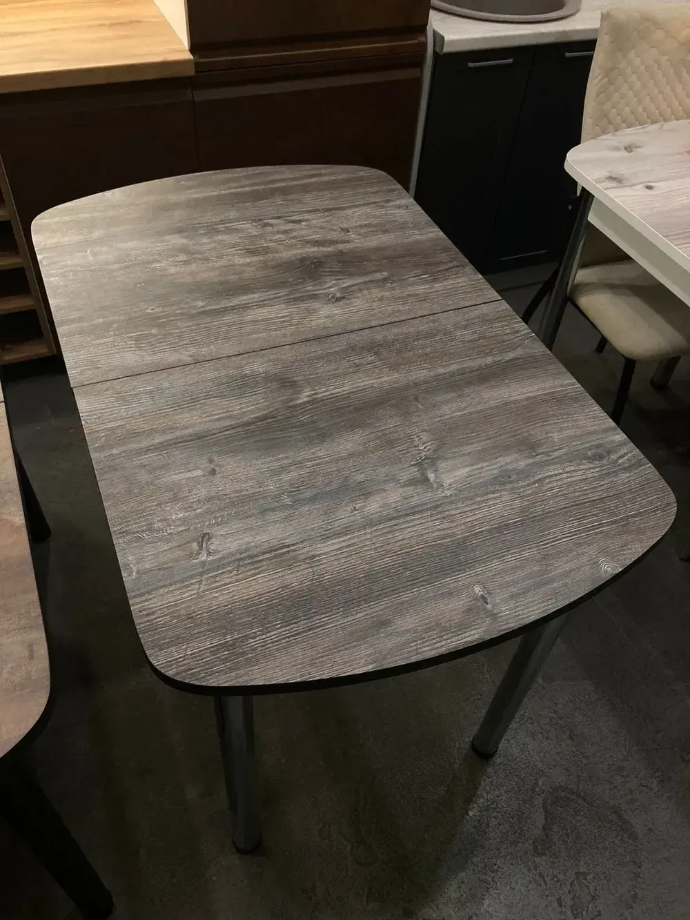 Стол пластик 1100*700 (подстолье прямое раздвижное венге)