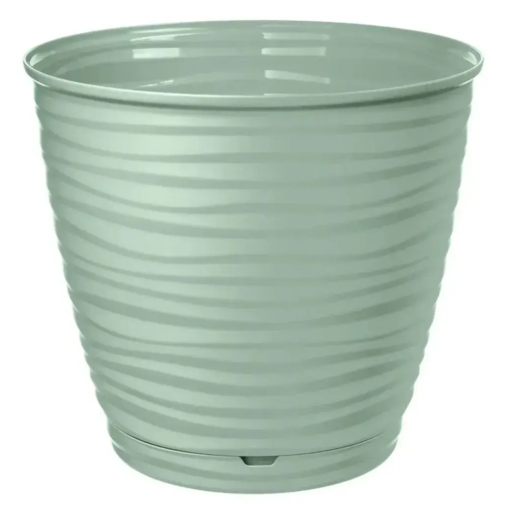 Горшок для цветов Saffron 2,6 л с поддоном (светло-зеленый)