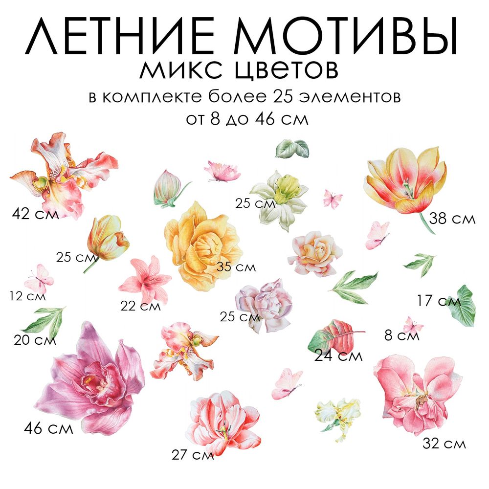 Интерьерные наклейки Летние мотивы
