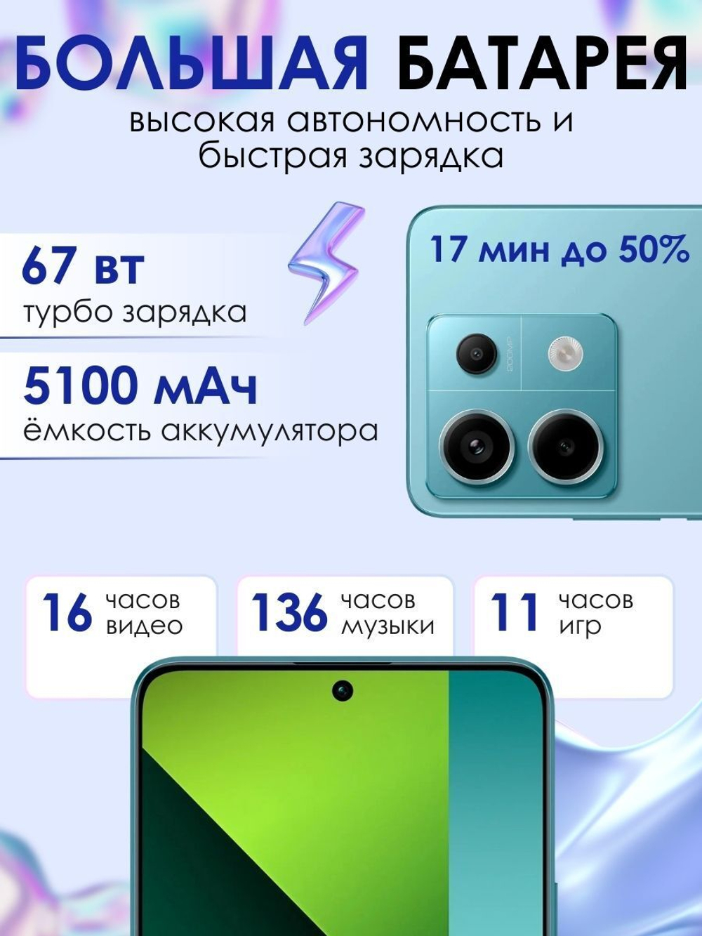 Смартфон Xiaomi Redmi Note 13 Pro 5G 12/512 ГБ, фиолетовый