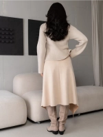 Юбка замшевая трапеция миди