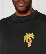 Футболка BURNING PALM Palm Angels - графитовый (PMAA002F 24JER011)