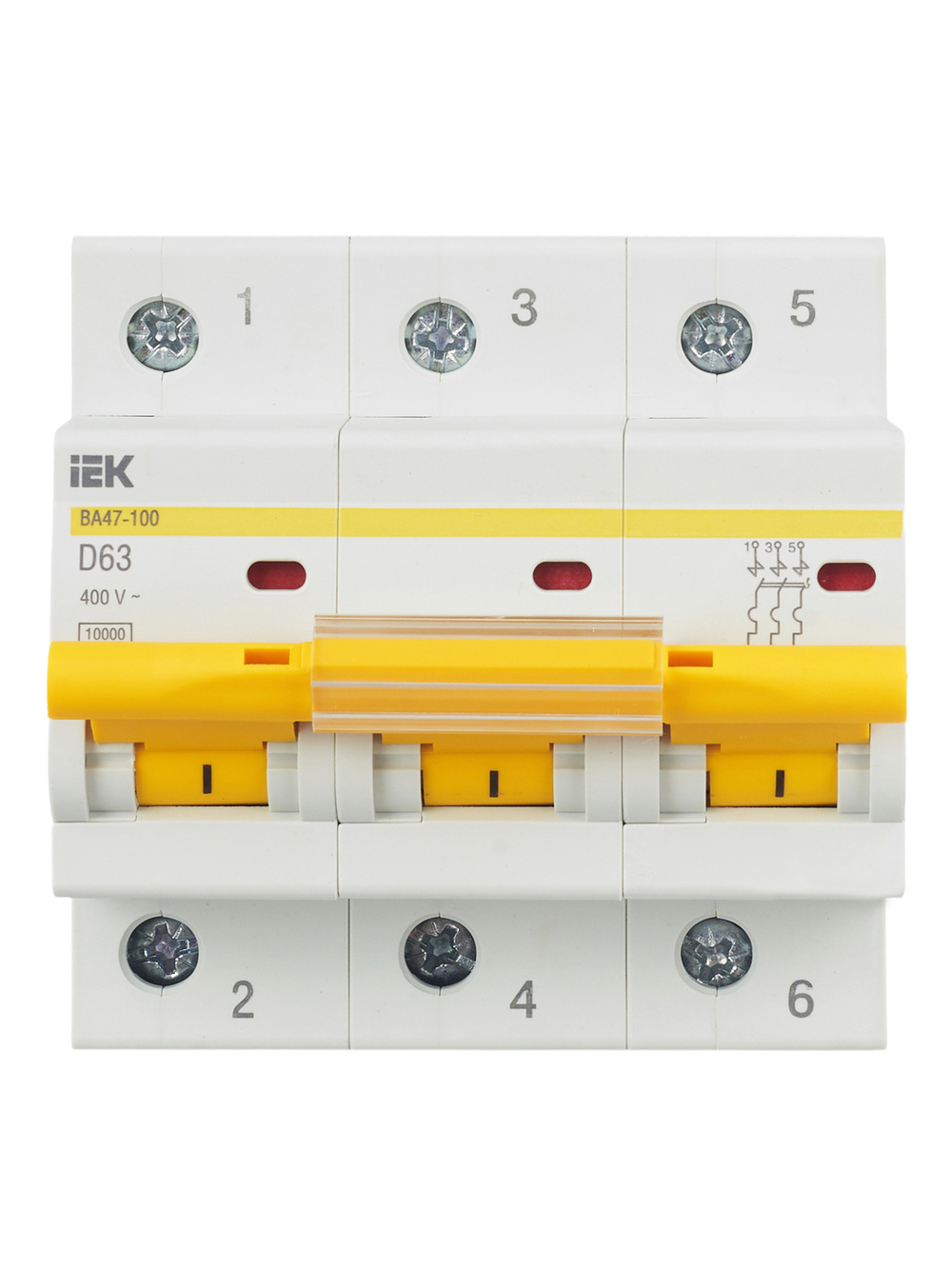 KARAT Автоматический выключатель ВА47-100 3P D 63А 10кА IEK