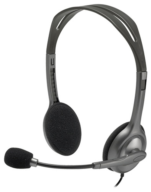 Наушники Logitech Stereo Headset H111 серый-черный
