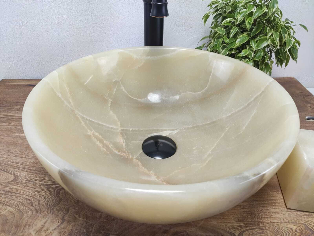 Раковина из оникса Bowl Yellow TinLip BO-61021 40*40*15