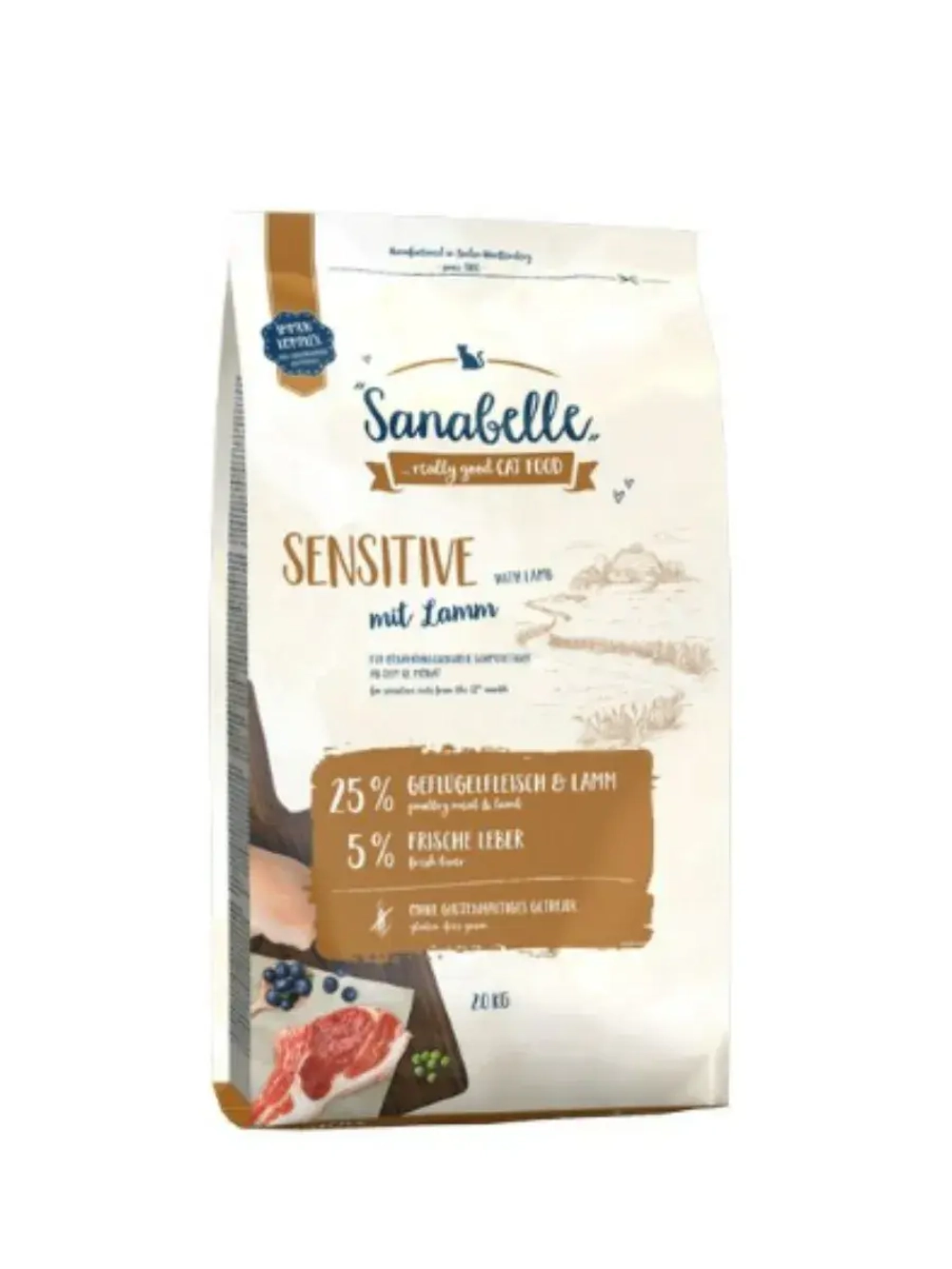 Sanabelle Adult Sensitive Lamb (Бош Санабель эдалт с ягненком) для кошек с чувствительным пищеварением с Ягненком 2 кг