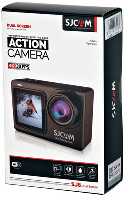 Экшн-камера SJCAM SJ8 DUAL-SCREEN, 12МП, 1200 мАч, черный