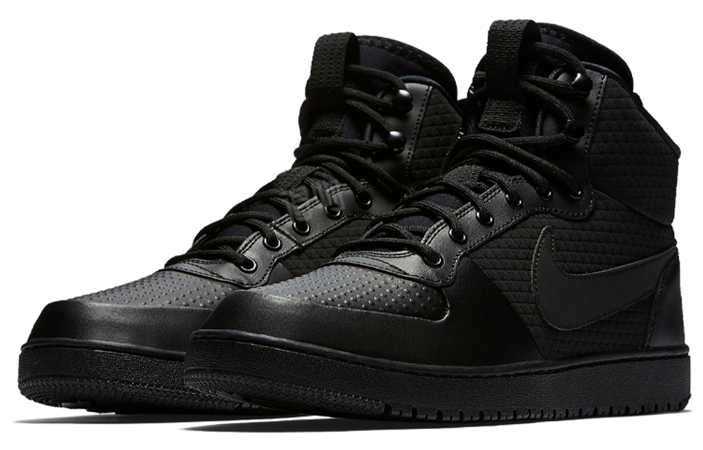 Мужские кроссовки Nike Court Borough Mid Winter 'Triple Black' AA0547-002