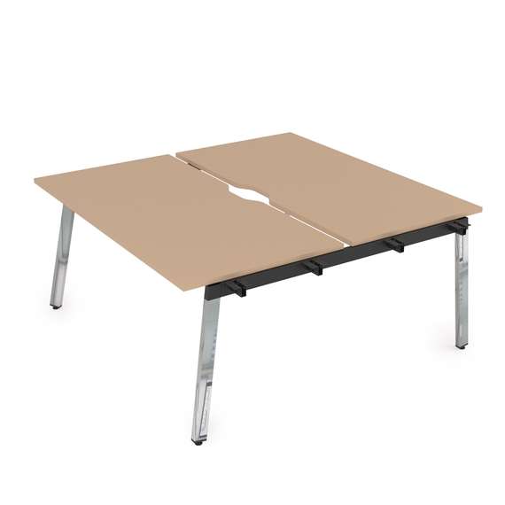 10БДНВ.285 Стол системы БЕНЧ, сдвоенный, на 2 рабочих места - начальный (1800*1635*7500)