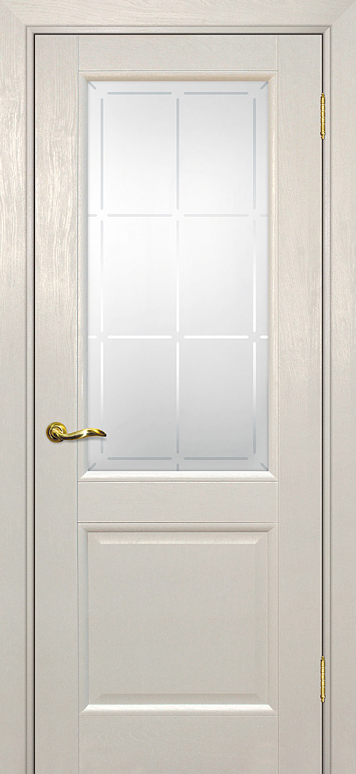 Дверь PSU-27 / Цвет Бланжевое дерево / Сатинат с художественным рисунком решетка / Двери PROFILO PORTE