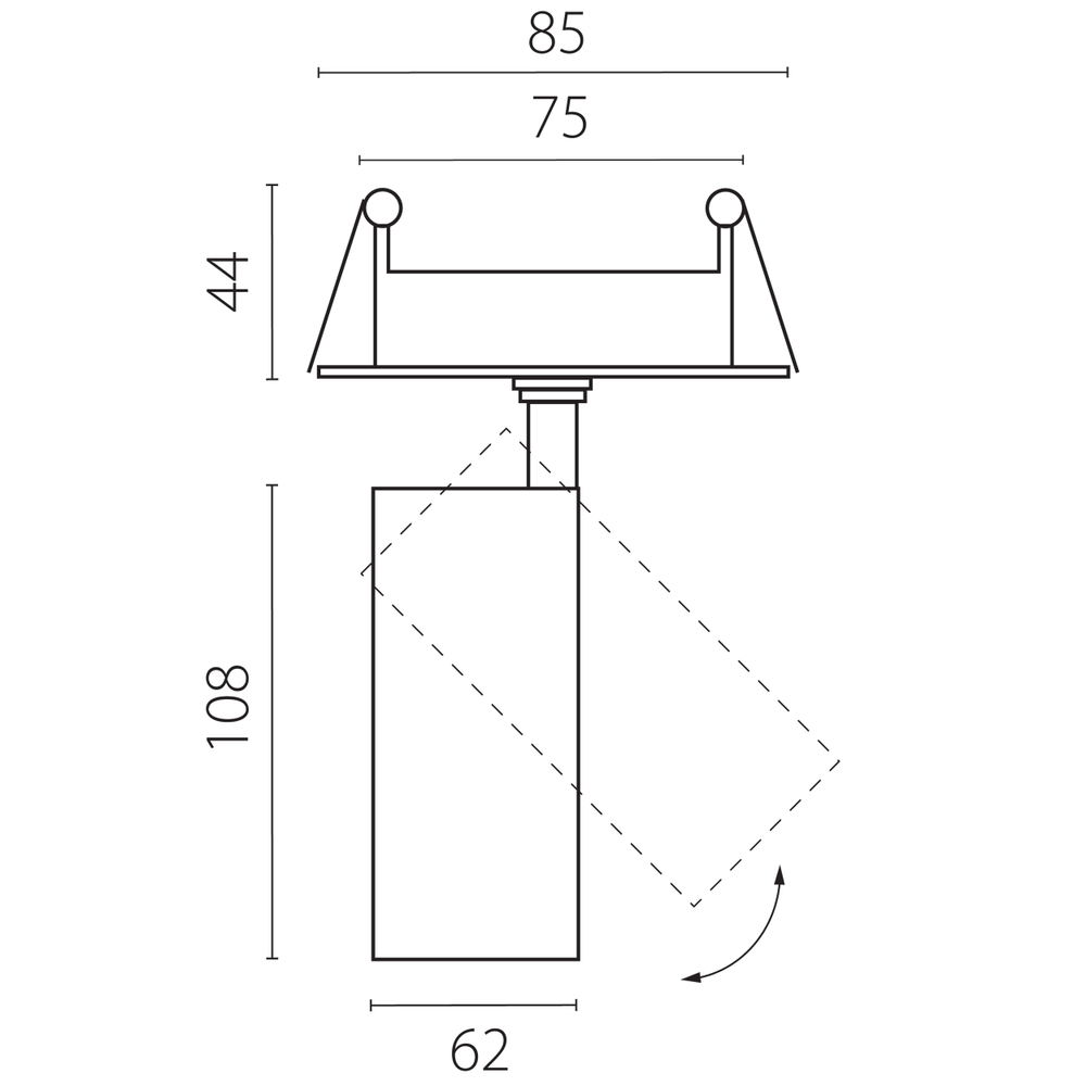 A5136RS Светильник ALTA BASE встраиваемый LED 15W 1880LM 24G БЕЛЫЙ 3000K со встр. чашей (215136 + 215006 + 215000-15)