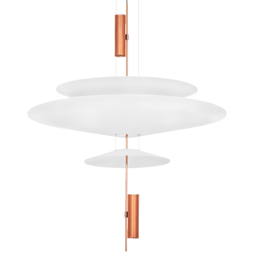 814532  2КОР! Люстра VIOLA LED 3x6W 560LM РОЗОВОЕ ЗОЛОТО/БЕЛЫЙ 3000K