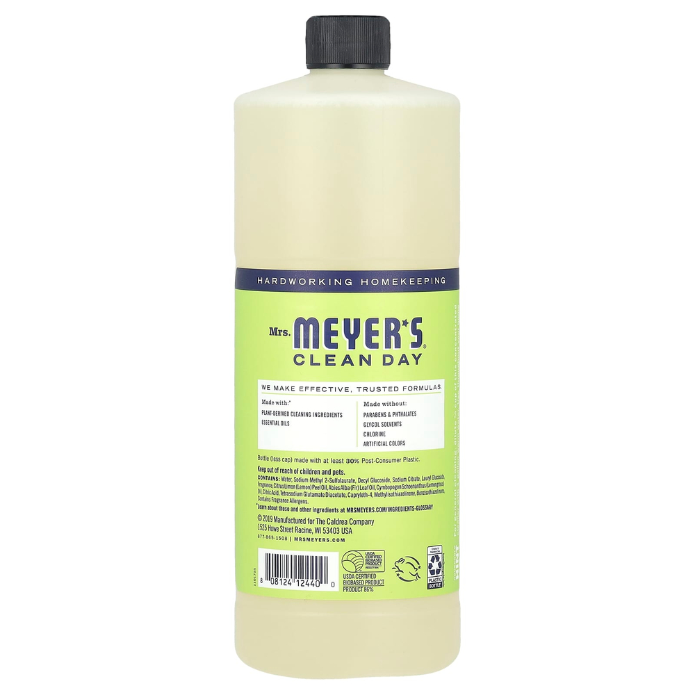 Mrs. Meyers Clean Day, универсальное концентрированное чистящее средство, лимонная вербена, 946 мл (32 жидк. унции)