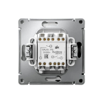 ARTGALLERY 2-клавишный ВЫКЛЮЧАТЕЛЬ КНОПОЧНЫЙ, 10АХ, механизм, быстрозажим. клем., ЛОТОС