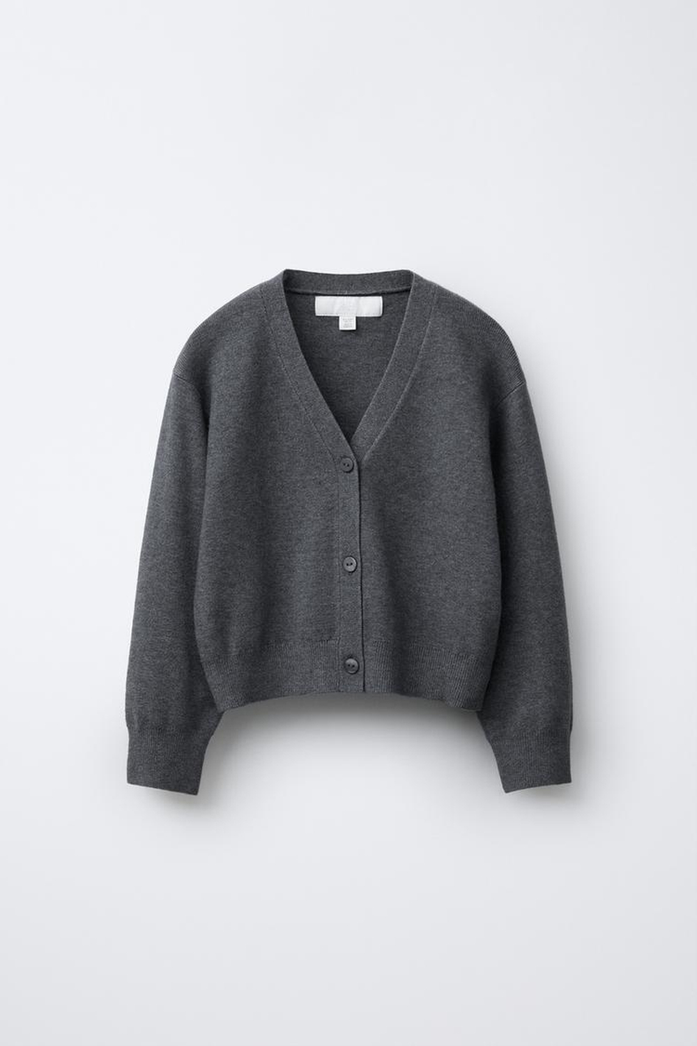 ZARA ВЯЗАНЫЙ КАРДИГАН, АНТРАЦИТОВЫЙ