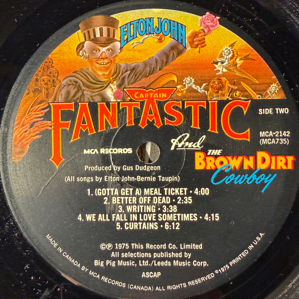 Elton John ‎– Captain Fantastic And The Brown Dirt Cowboy (США 1975г.) Т