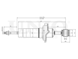 Амортизатор газовый передней подвески UNIO SAB-10565