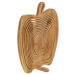 Складная корзина в форме яблока (размер 22,5x30x27 см, цвет бежевый)