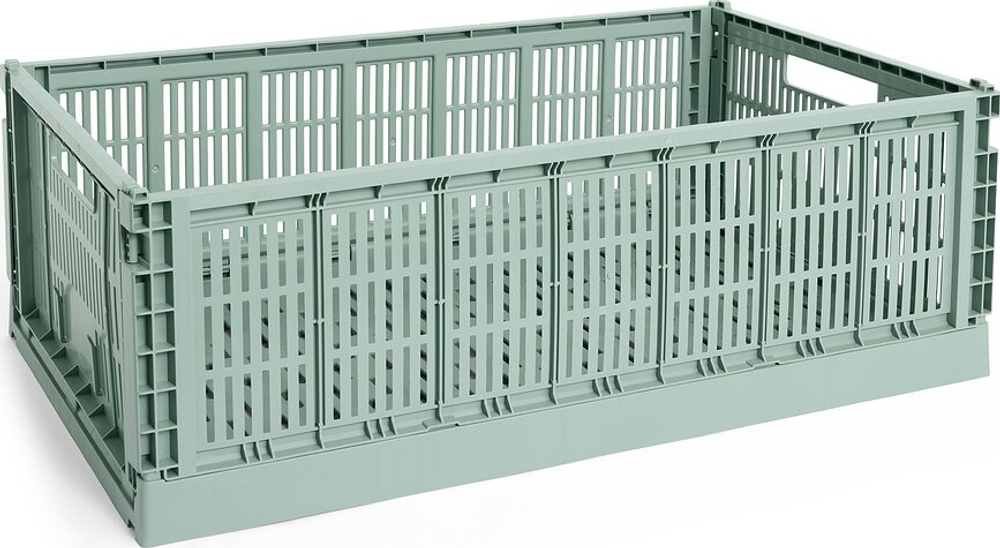 Корзина для хранения Hay Colour Crate, круглая, пищевой пластик, 42 см, зелёная