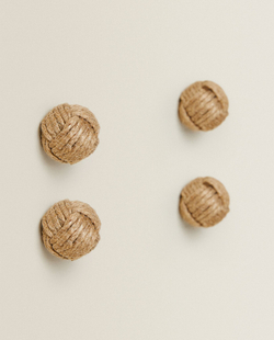 ZARA HOME МЕБЕЛЬНАЯ РУЧКА В ФОРМЕ УЗЛА ИЗ ВЕРЕВКИ (НАБОР ИЗ 4 ШТ.)