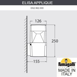 Светильник уличный настенный FUMAGALLI ELISA APPLIQUE DS2.562.000.LXD1L