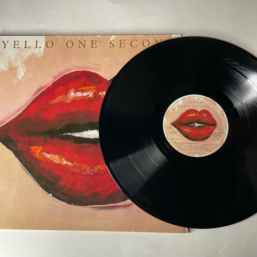 Винтажная виниловая пластинка LP Yello One Second La Habanera (Германия 1987)