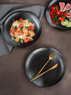 Набор посуды 2 тарелки 27 см плоская графит для ресторана