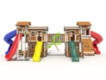 Большая детская игровая площадка с домиком