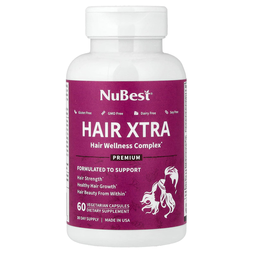 NuBest, Hair Xtra, 60 вегетарианских капсул