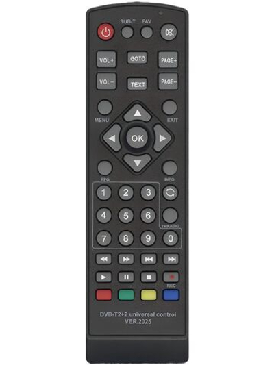 Пульт DVB-T2+2 ! ver.2026 !! для приставок DVB-T2 и IP TV