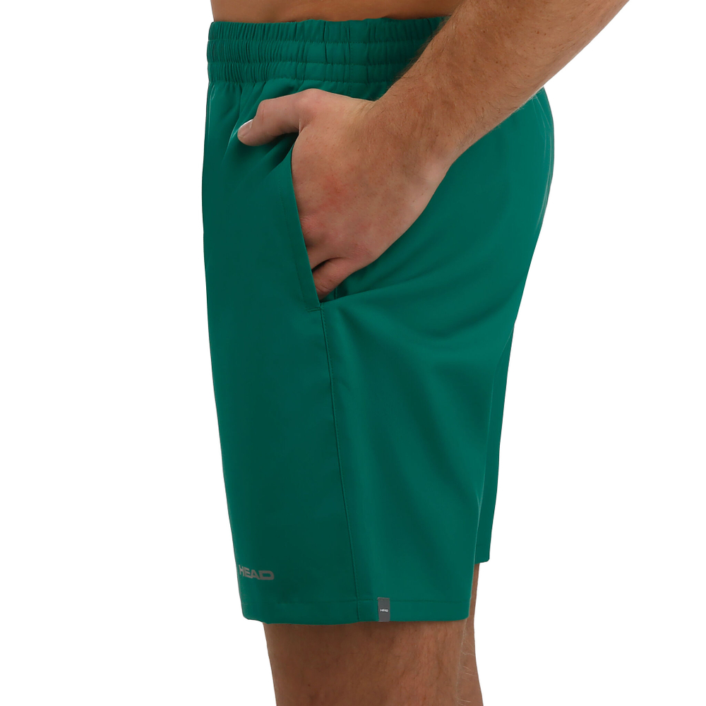 Мужские теннисные шорты HEAD Club 7in Shorts Men - Green, Silver