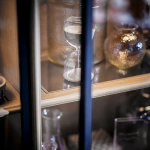 Шкаф для хранения  - LANESUND IKEA/ ЛАНЕСУНД ИКЕА, 121x37x152 см, коричневый/прозрачный