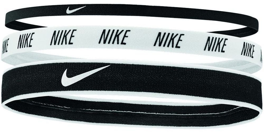 Резинка на голову Nike Mixed Width Headbands 3P - black/white/black